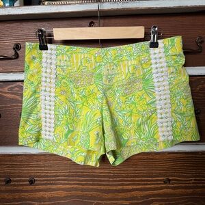 Lilly Pulitzer Liza Shorts Crazy Cat House Shorts